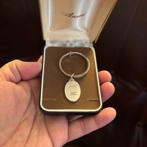 Anson Sterling Silver Keychain L M Initials